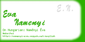 eva namenyi business card